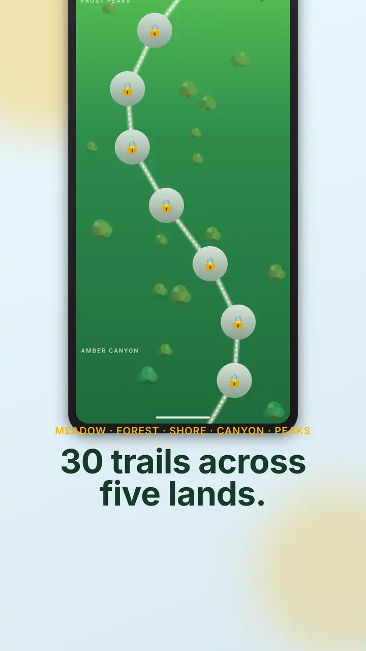 The level map at Sunny Shore: levels 12 and 13 with their stars and level 14 marked as the current trail.